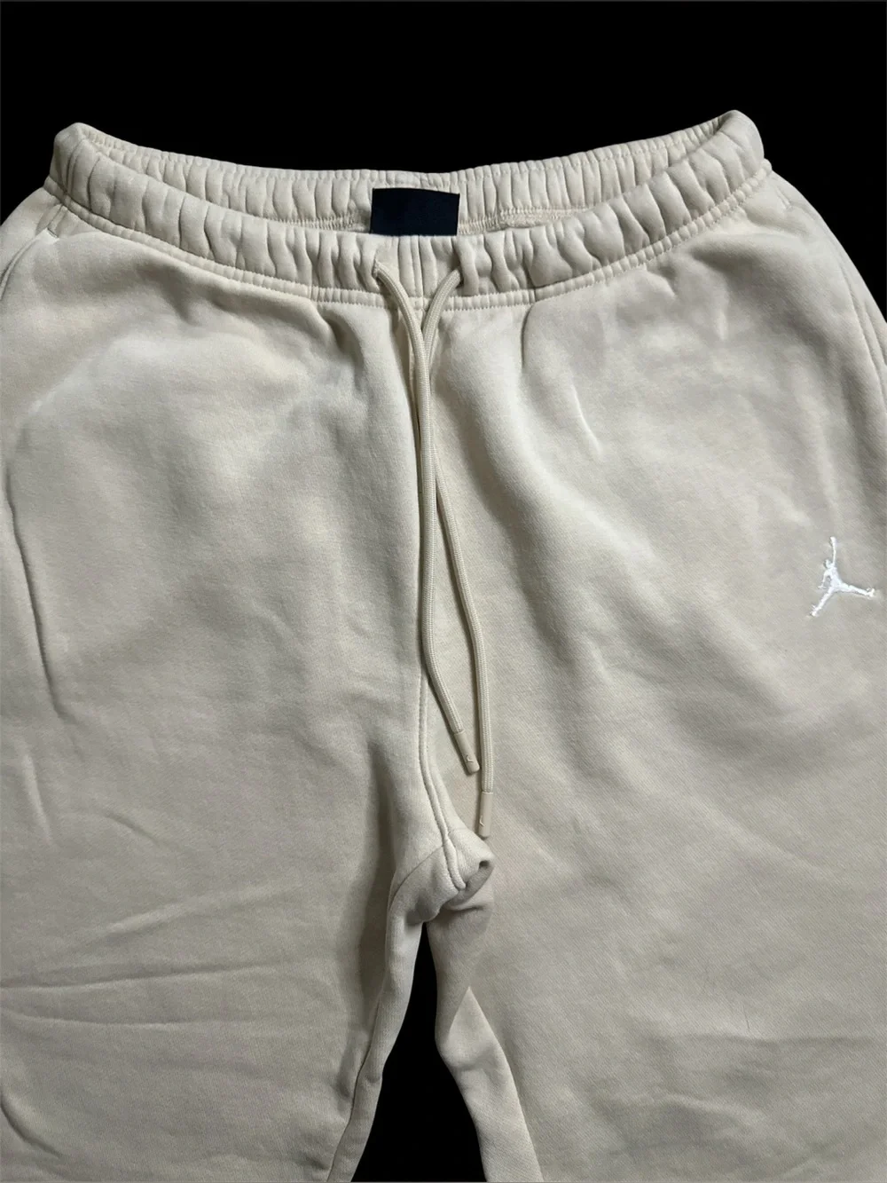 Nike Air Jordan Sport Crossover Fleece Jogger Sweatpants Cream/Oatmeal - Picture 4 of 6